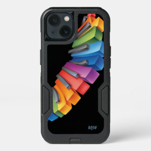 Cool Colorful Piano Keyboard Music with Monogram iPhone 13 Case