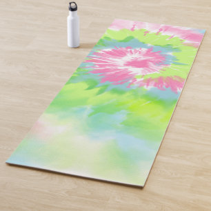 Cool Colorful Rainbow Tie Dye Yoga Mat