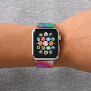 Cool Colorful Rainbow Waves Apple Watch Band