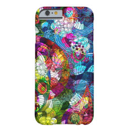 Cool Colorful Retro Flowers Collage Barely There iPhone 6 Case