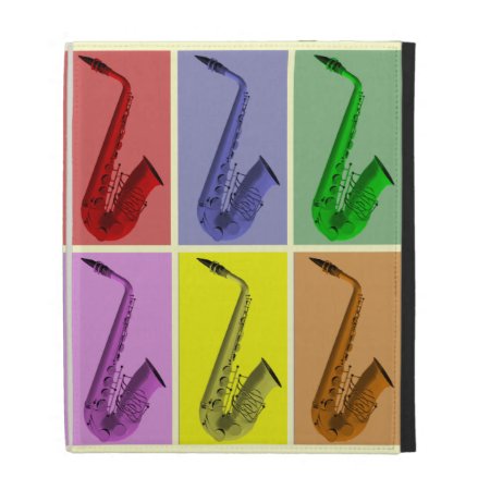 Cool Colorful Saxophone Collage Ipad Case