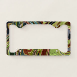 Cool Colorful Simulated Acrylic Swirling License Plate Frame