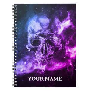 Cool colorful skull. Your Name Notebook