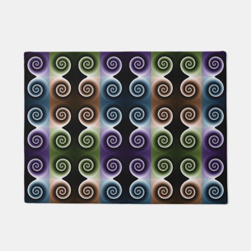 COOL Colorful Spiral Abstract Pattern Doormat