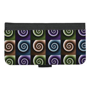 COOL Colorful Spiral Abstract Pattern iPhone 8/7 Plus Wallet Case