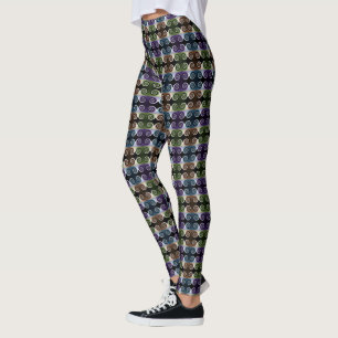 COOL Colorful Spiral Abstract Pattern Leggings