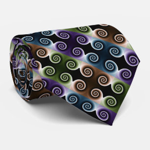 COOL Colorful Spiral Abstract Pattern Neck Tie
