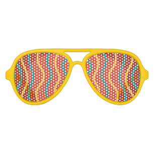 Cool Colorful Stripes  Aviator Sunglasses