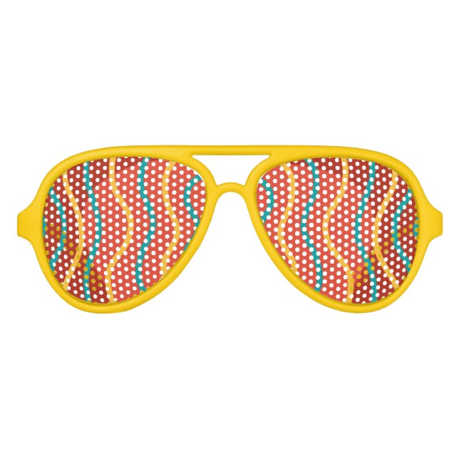 Cool Colorful Stripes  Aviator Sunglasses (Front)
