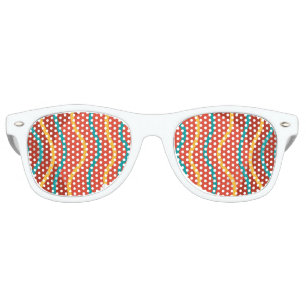 Cool Colorful Stripes Retro Sunglasses