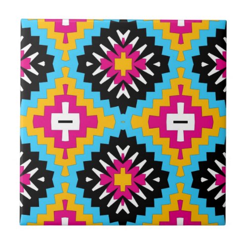 Cool Colorful Stylish Mosaic Geometric Pattern Ceramic Tile