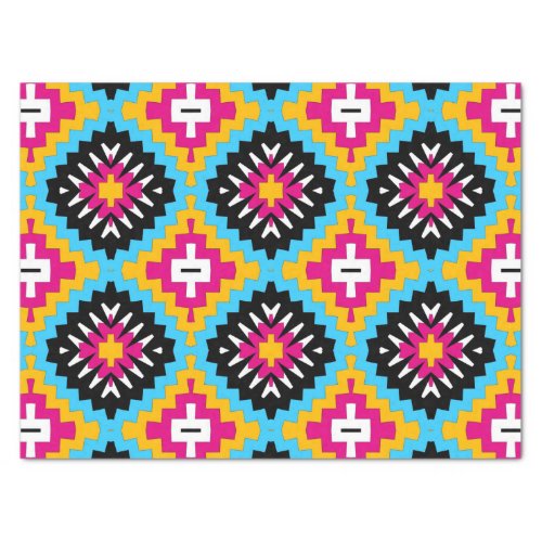 Cool Colorful Stylish Mosaic Geometric Pattern Tissue Paper