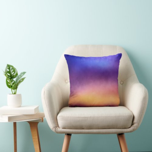 Cool Colorful Sunset Grunge Throw Pillow