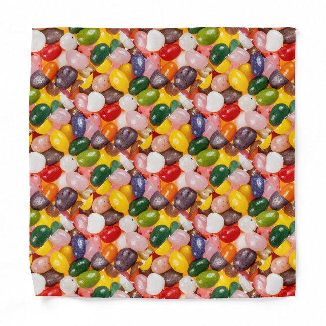 Cool colorful sweet Easter Jelly Beans Candy Bandana (Front)