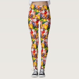 Cool colorful sweet Easter Jelly Beans Candy Leggings