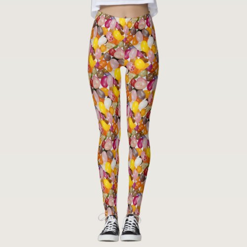 Cool colorful sweet Easter Jelly Beans Candy Leggings