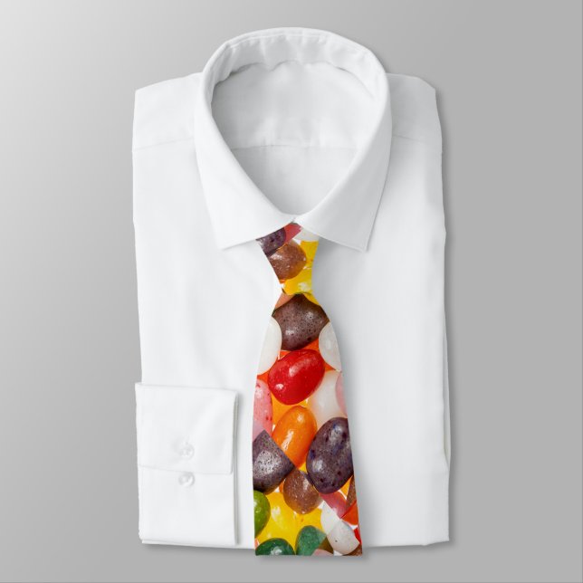 Cool colorful sweet Easter Jelly Beans Candy Neck Tie (Tied)