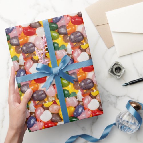 Cool colorful sweet Easter Jelly Beans Candy Wrapping Paper
