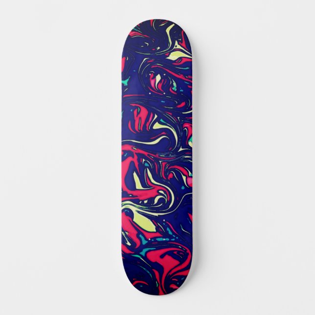 Cool Colorful Urban Abstract Street Art Inspired  Skateboard (Front)
