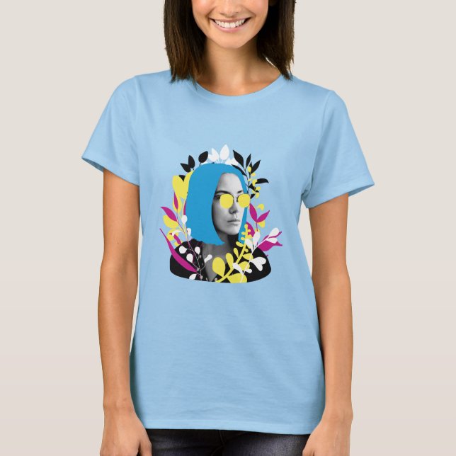 Cool Colorful Woman T-Shirt (Front)