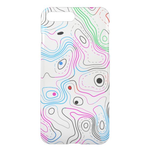Cool colorful woodgrain swirly lines pattern iPhone 8 plus7 plus case