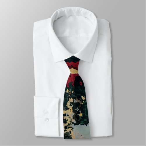cool colors abstract pattern neck tie
