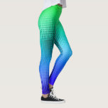 Cool Colors Dot Matrix Leggings at Zazzle