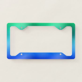 Cool Colors Dot Matrix License Plate Frame by StellarEmporium at Zazzle