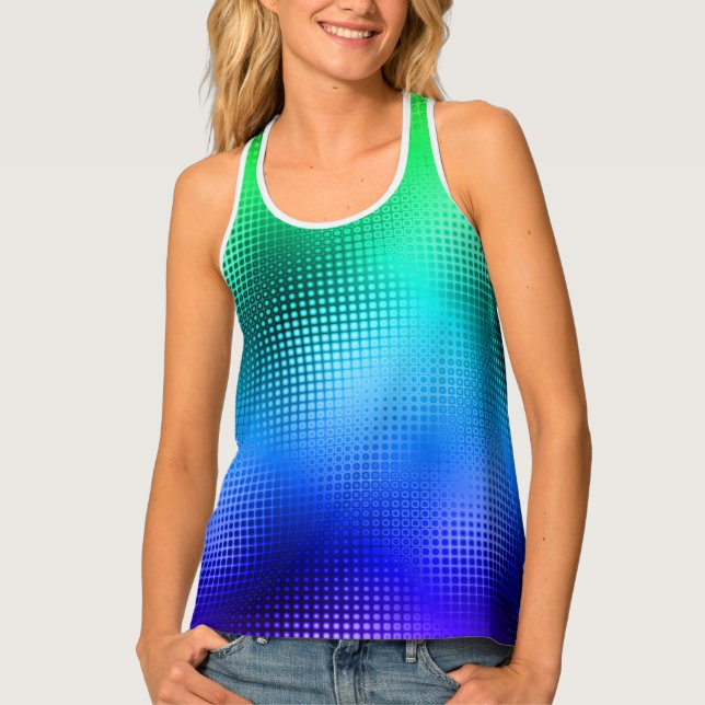 Cool Colors Dot Matrix Tank Top (Front)