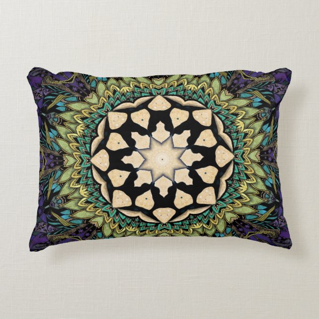 Cool Colors Kaleidoscope Collection Accent Pillow (Front)