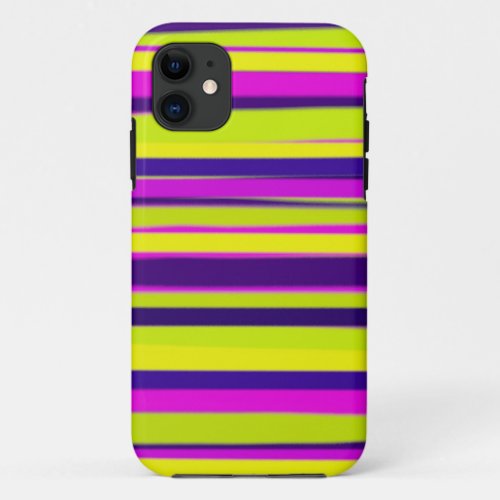 Cool colors modern stripes graphic art iPhone 11 case