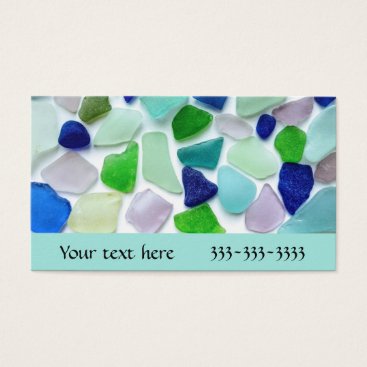 Cool Colors Sea Glass Business Cards Cool Colors Sea Glass Business Cards