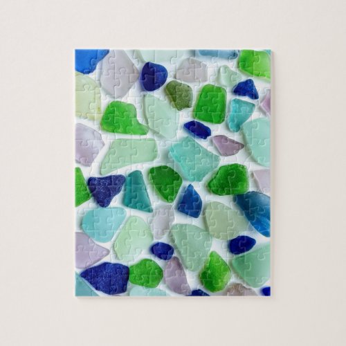 Cool Colors Sea Glass Jigsaw Puzzle
