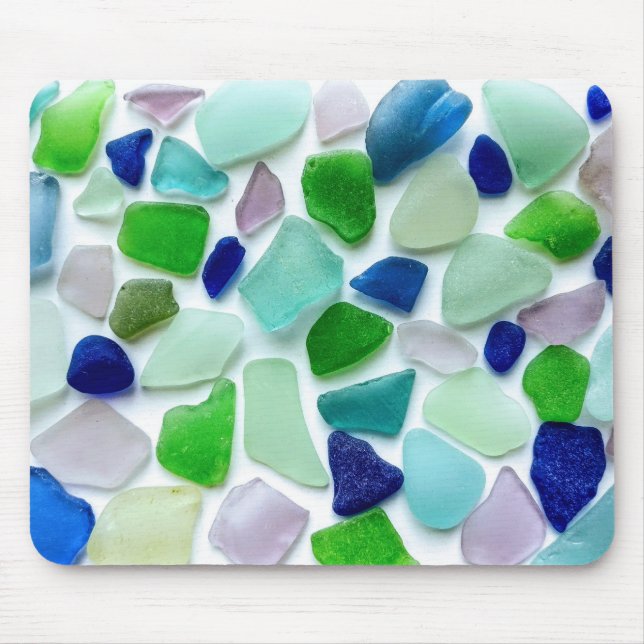 Cool Colors Sea Glass Mousepad (Front)