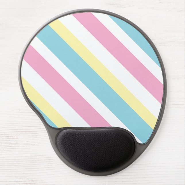 Cool Colors Stripes Pattern  Gel Mouse Pad (Front)