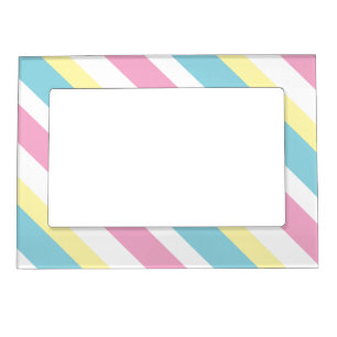 Cool colors stripes pattern magnetic frame