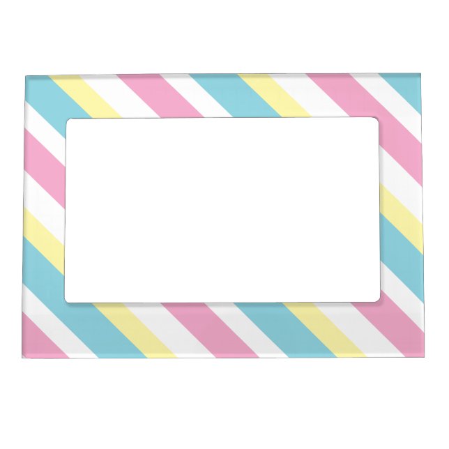 Cool Colors Stripes Pattern  Magnetic Frame (Front)