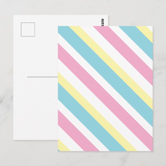 Cool Colors Stripes Pattern  Postcard (Front/Back)