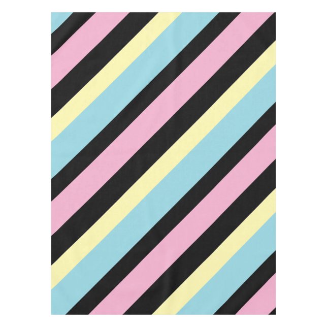 Cool Colors Stripes Pattern  Tablecloth (Front)