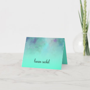 Cool Colors Thank You Note Note Card