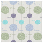 Cool Colors Yarn Ball String Pattern Fabric