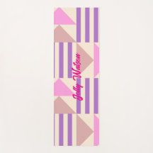 Cool Colour Geometric shape Design, Name Yoga Mat