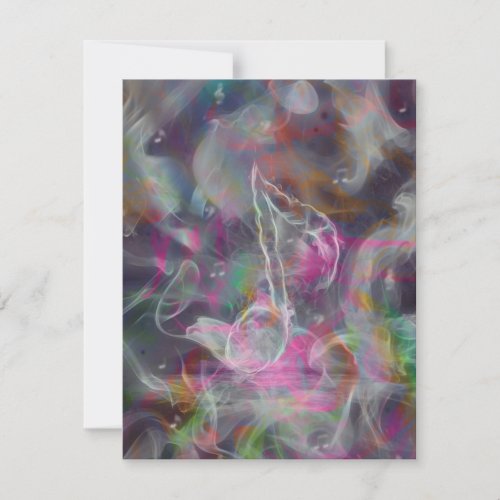 Cool colourful glow smoke effects white music note announcement