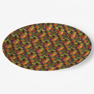 Cool Colourful Kente Design Paper Plates