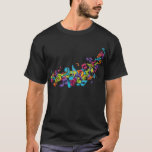 Cool Colourful Music Notes &amp; Sounds T-shirt at Zazzle