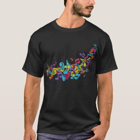 Cool Colourful Music Notes & Sounds T-shirt