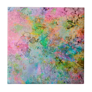 Cool colourful neon colours abstract marble image tile