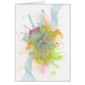 Cool colourful watercolour splatters music notes (Front)