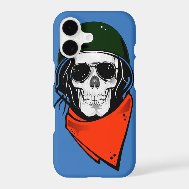 Cool Combat Skull Iphone Case (Back)