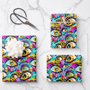 Cool comic graffiti tiled pattern  wrapping paper sheets